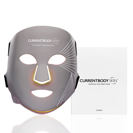 CurrentBody Skin LED Multi-Licht Therapie Maske & Hydrogel Gesichtsmasken (10 Stück)